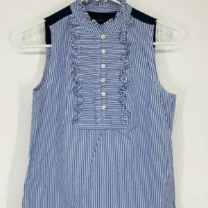 J. CREW Blue White Strip Blouse